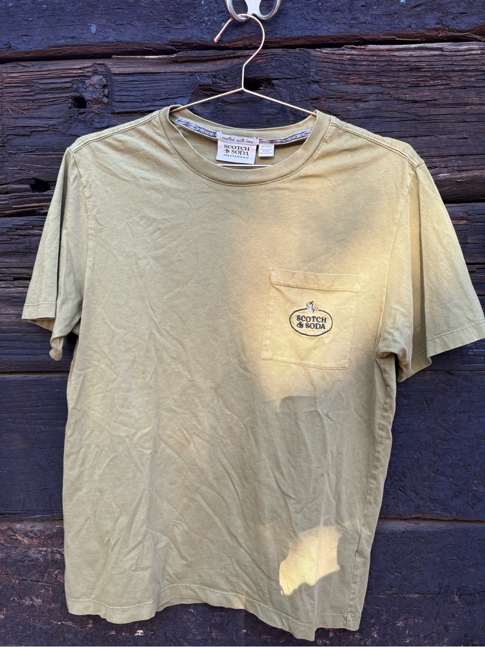 Scotch & Soda Olive Green Short-Sleeve Pocket Tee